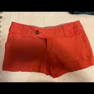 Red camel shorts